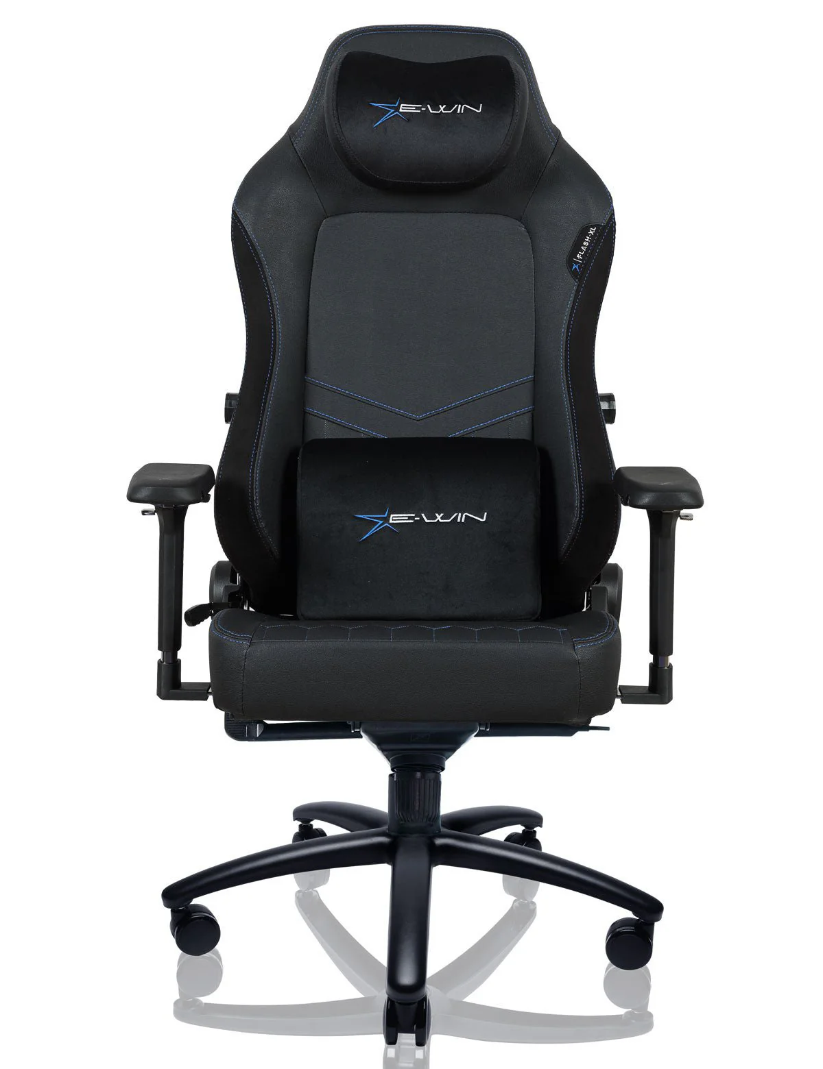 E-WIN Bravon Blue White Sit-to-Stand RGB Gaming Desk & Chair Bundle - Image 23