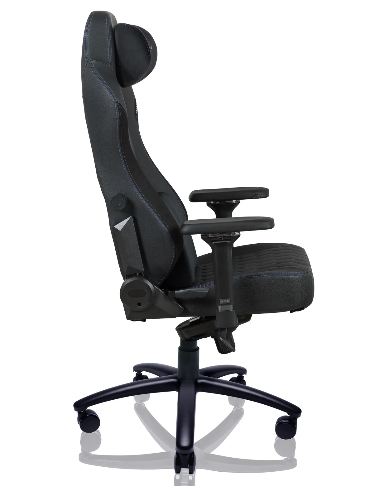 E-WIN Bravon Blue White Sit-to-Stand RGB Gaming Desk & Chair Bundle - Image 25