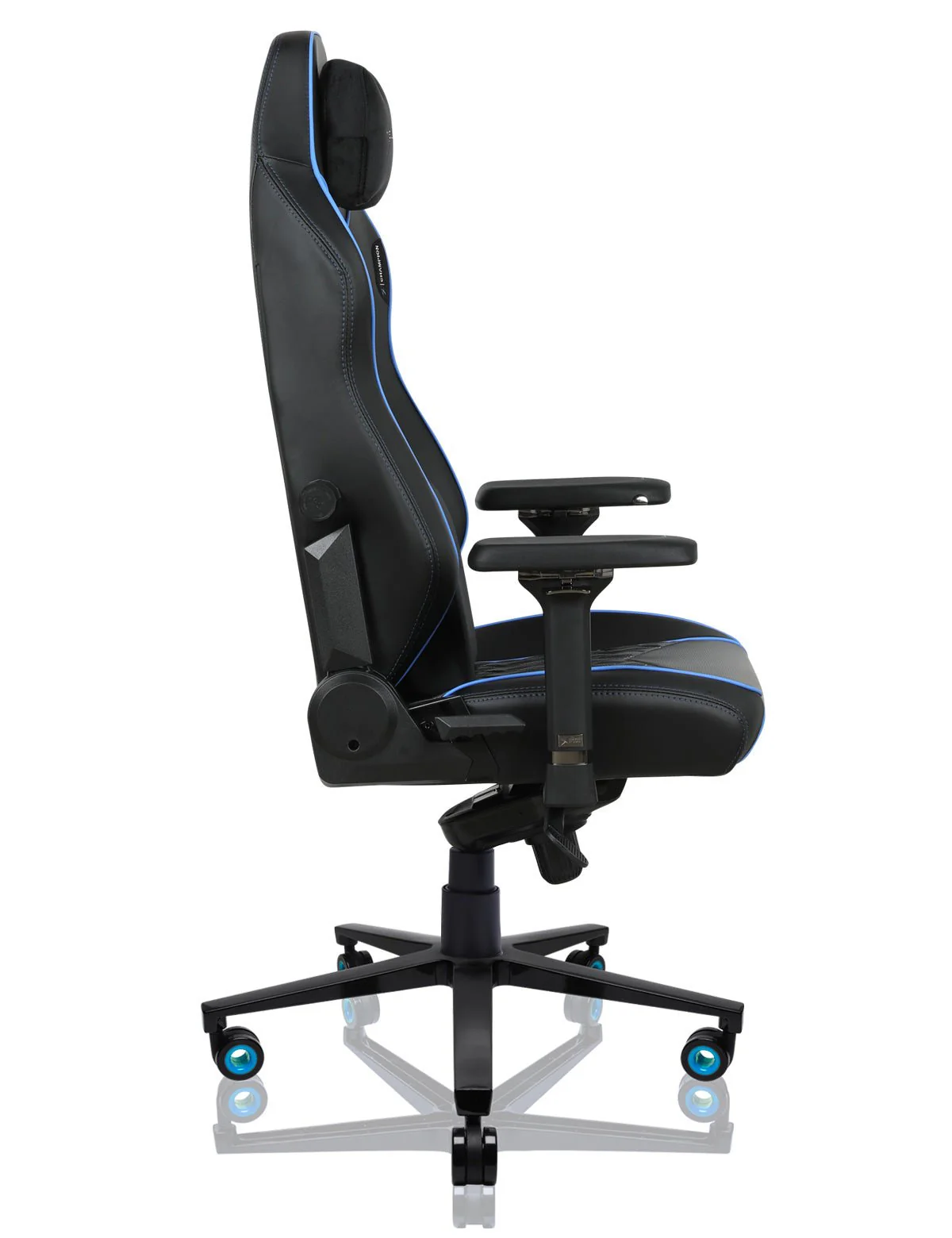 E-WIN Bravon Blue White Sit-to-Stand RGB Gaming Desk & Chair Bundle - Image 37