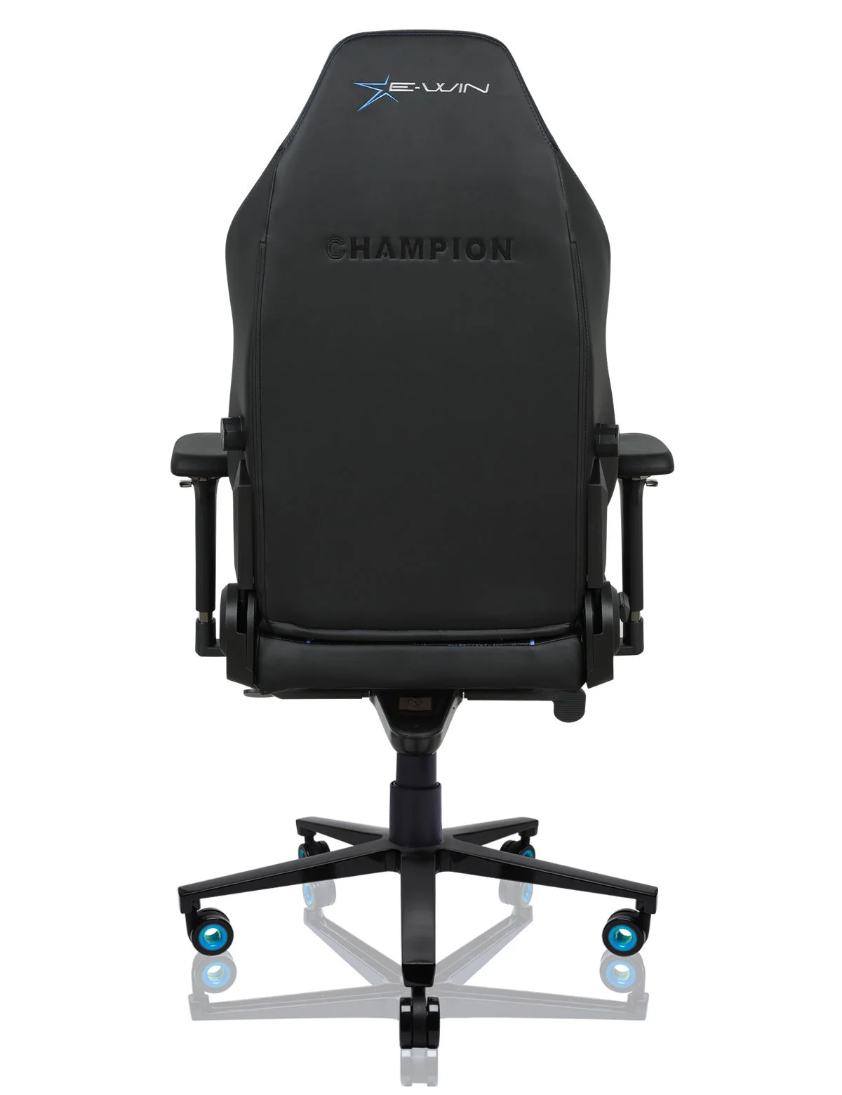 E-WIN Bravon Blue White Sit-to-Stand RGB Gaming Desk & Chair Bundle - Image 38