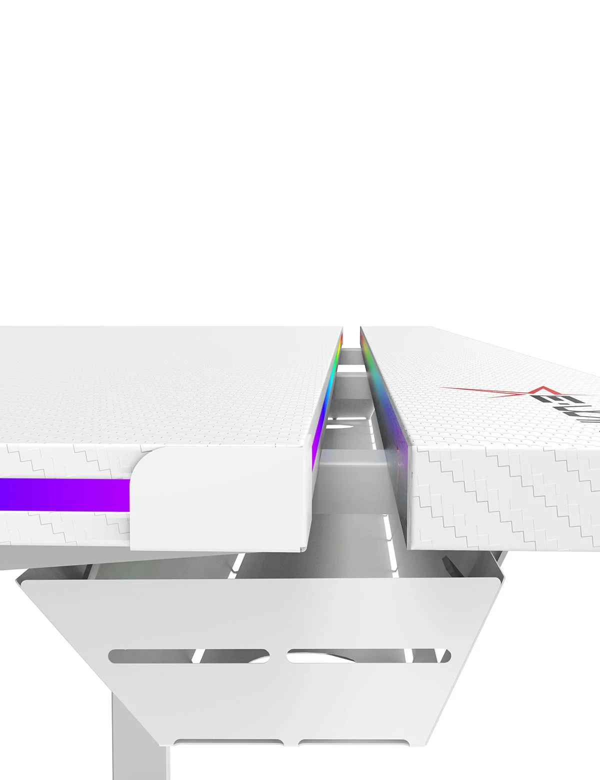 E-WIN Bravon Red White Sit-to-Stand RGB Gaming Desk & Chair Bundle - Image 33