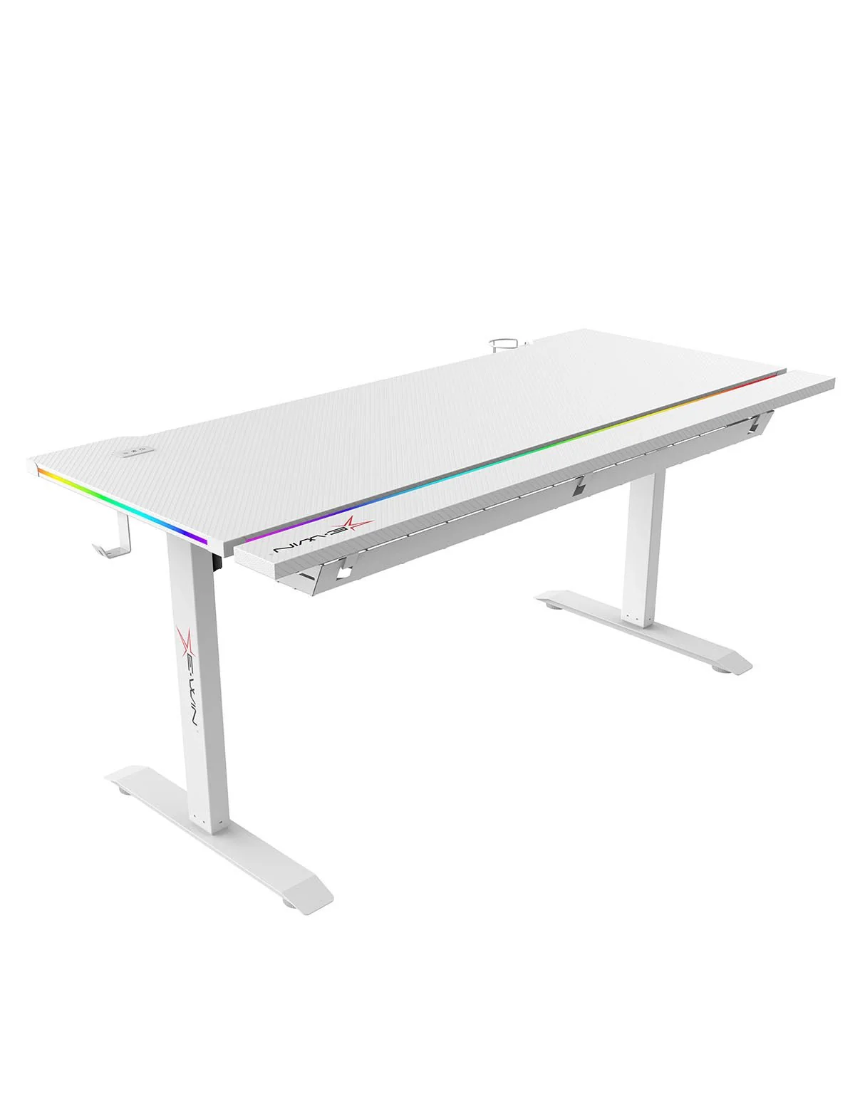 E-WIN Bravon Red White Sit-to-Stand RGB Gaming Desk & Chair Bundle - Image 32