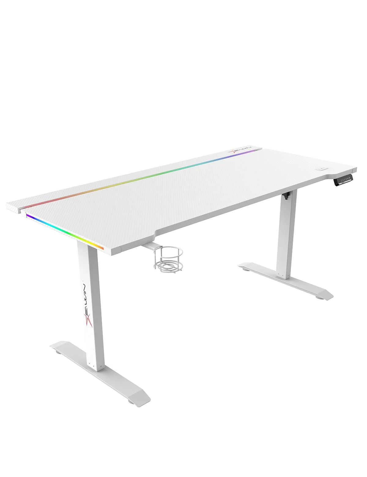 E-WIN Bravon Red White Sit-to-Stand RGB Gaming Desk & Chair Bundle - Image 38