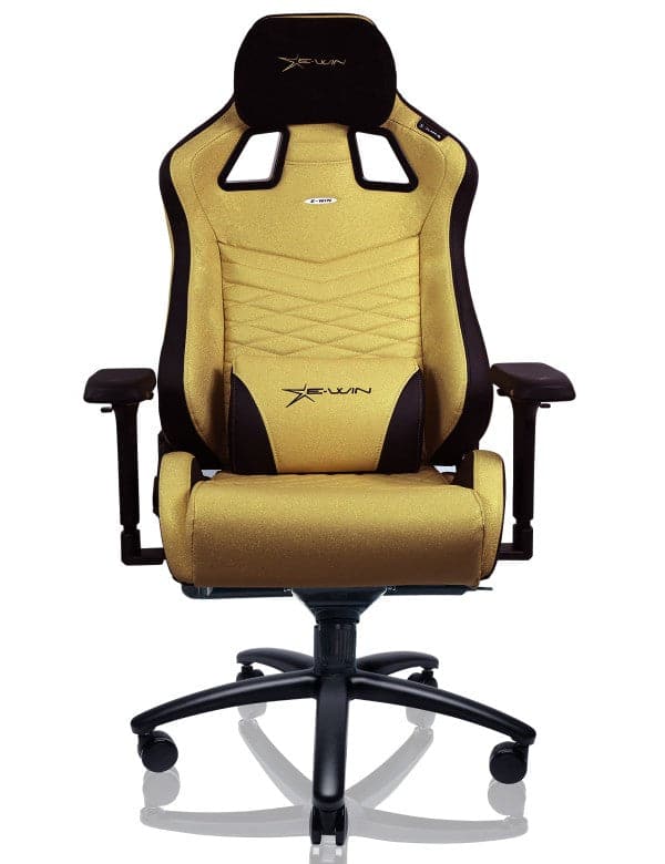 E-WIN Flash XL Size Upgraded Series Ergonomic Golden Computer Gaming Office Chair with Pillows - FLI-XL-REV - Image 3