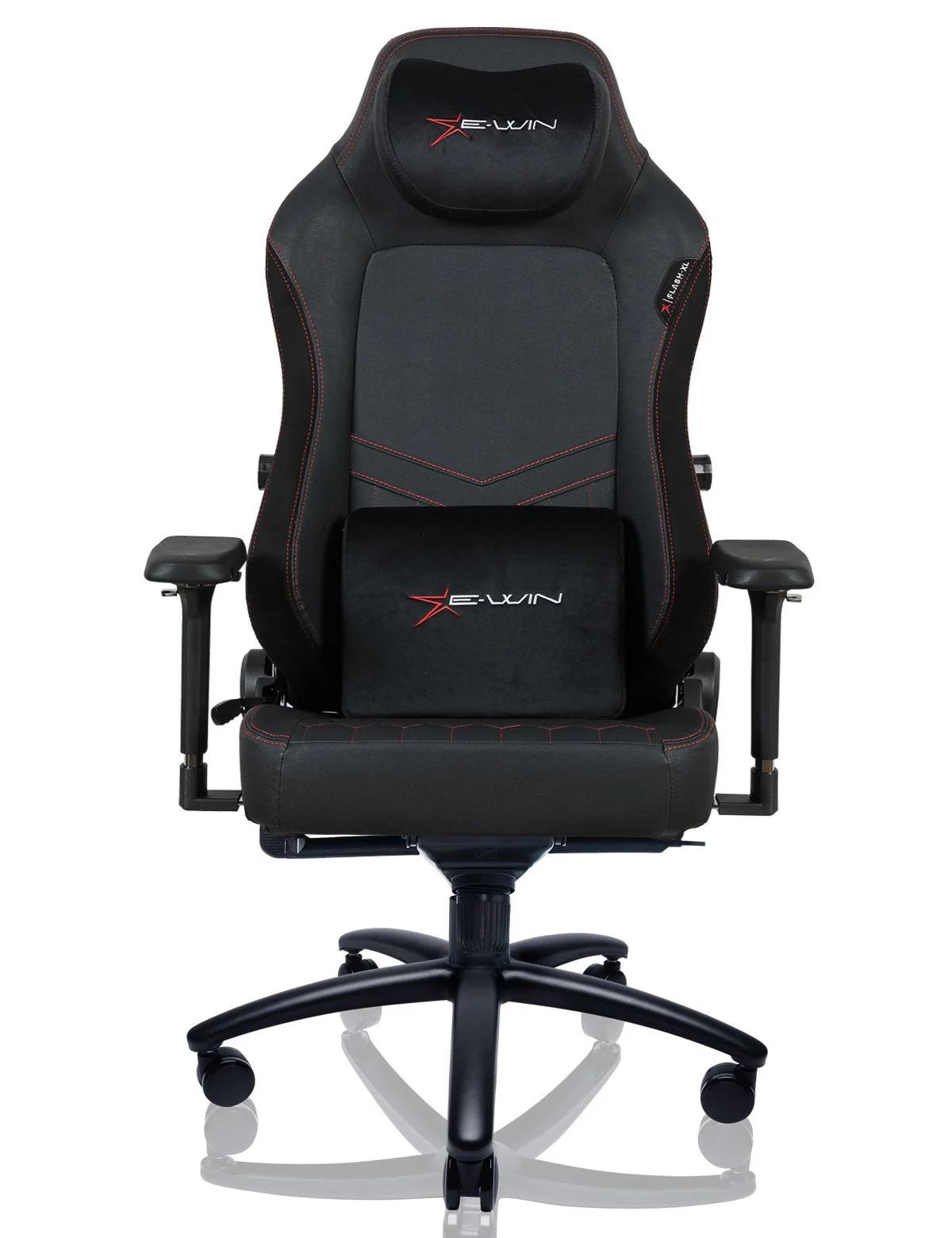 E-WIN Bravon Red White Sit-to-Stand RGB Gaming Desk & Chair Bundle - Image 6