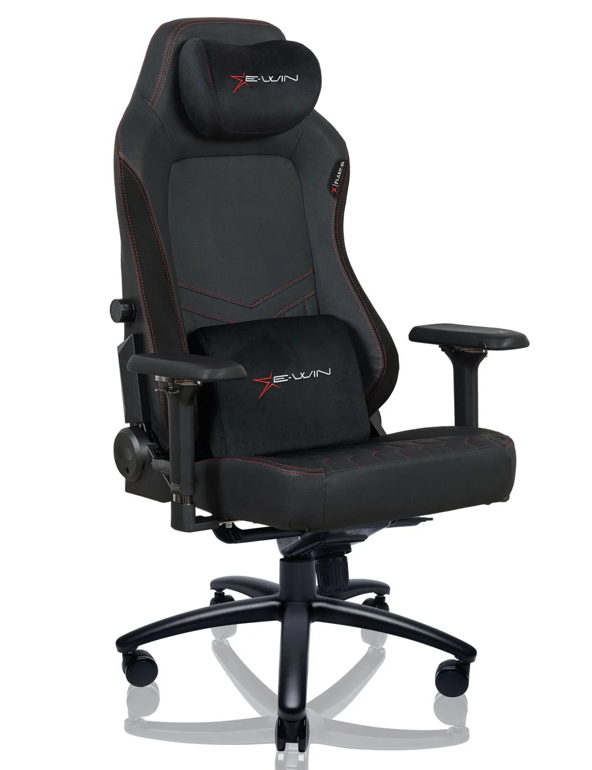 E-WIN Bravon Red White Sit-to-Stand RGB Gaming Desk & Chair Bundle - Image 9